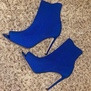 ALDO royal blue stretch boot open toed size 8.5